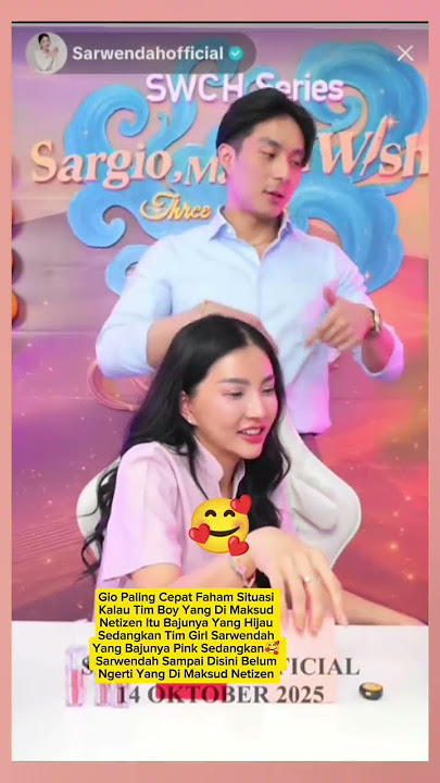 Gio Faham Situasi Kalau Yang Di Maksud Tim Boy Dia Pakai Baju Biru Dan Sarwendah Baju Pink Tim Girl🥰