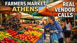 Inside Athens Farmers Market 🇬🇷 | Real Vendor Calls & Street Life (4K POV, No Music)
