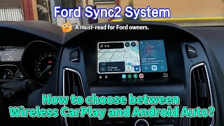How can I add wireless CarPlay and Android Auto functionality to my Ford Sync 2 system?