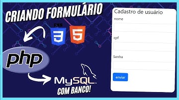Como criar um FORMULÁRIO com BACKEND E  BANCO DE DADOS