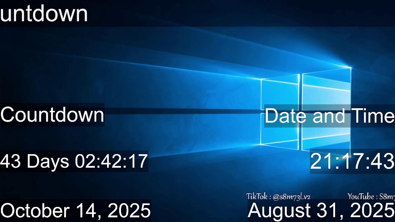 Windows 10 End Support Countdown - YouTube