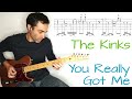 The kinks  you really got me  guitar lesson  tutorial  cover with tab