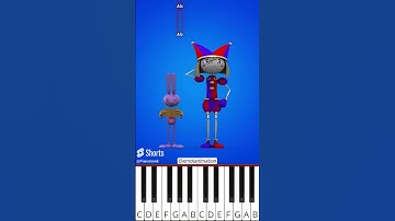 Pomni VS Mini Jax 😜😛😝 | Animation Meme (@emotanimation) - Octave Piano Tutorial