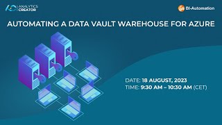 Famous Automating a Data Vault Warehouse for Azure Profile