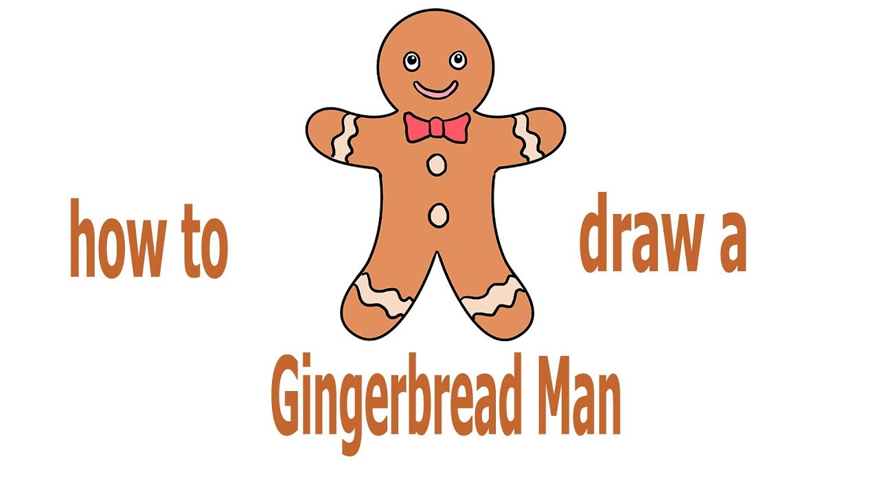 how to draw a Gingerbread Man, Christmas decorations, #YouTubeKids, #