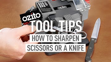 How to sharpen a knife or scissors using the Multi Function Sharpener [MFS-4000] - Ozito Tool Tips