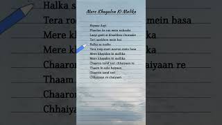 Mere Khayalon Ki Malika Lyrics (Abhijeet Bhattacharya) #songlyrics