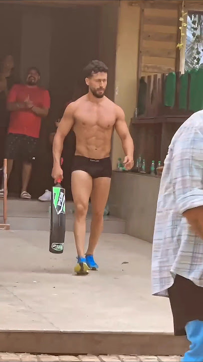 ❤️‍🔥 #tigershroff playing #cricket bare body #shorts