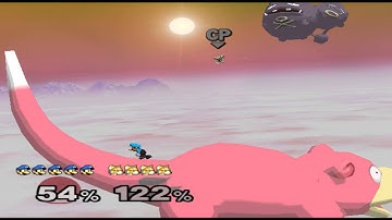 SSBM Luigi vs CPU Fox: suicide fox (bad Luigi)