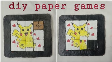 how to make a puzzle game from cardboard/paper puzzle game project craft video