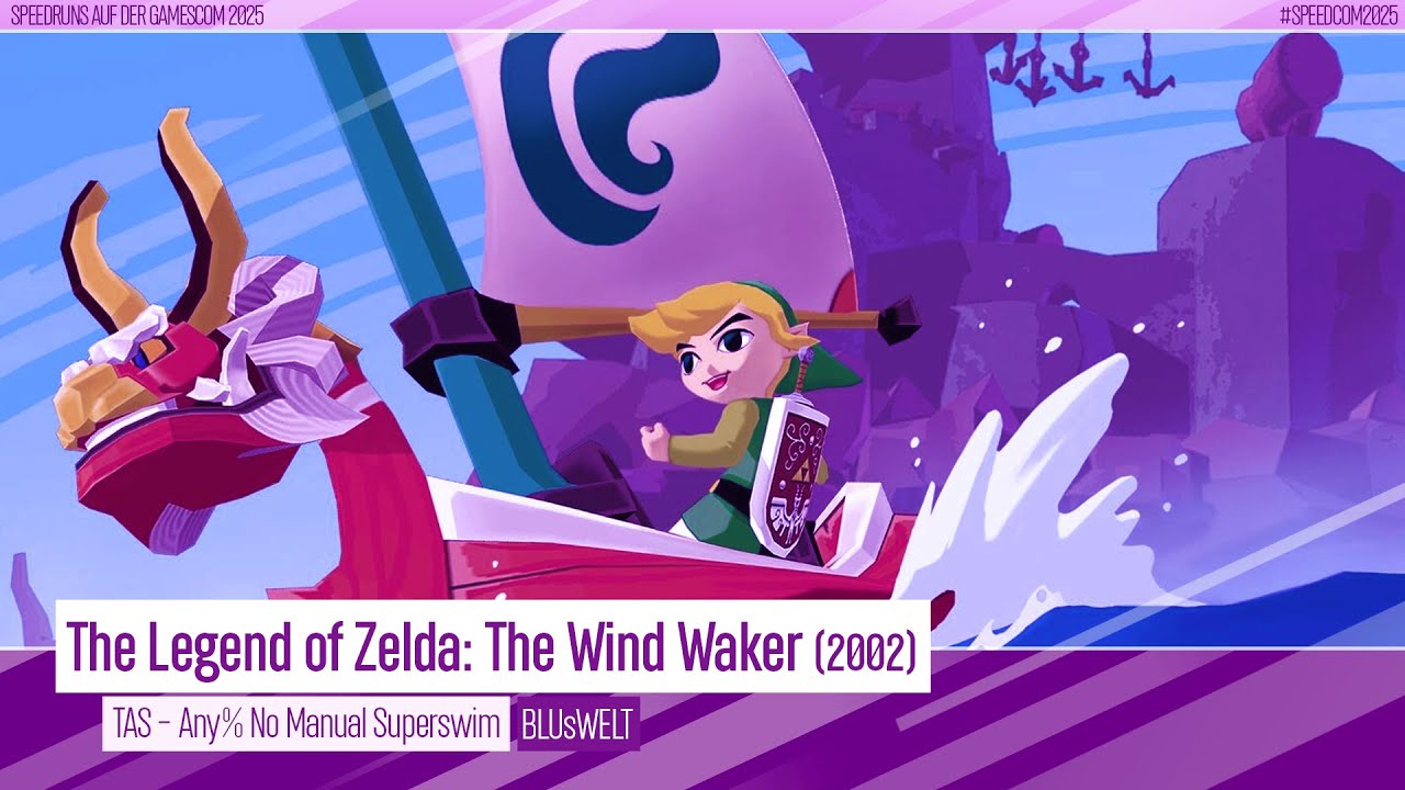 Speedruns auf der gamescom 2025 | TLoZ: The Wind Waker (TAS - Any% No Manual Superswim) von BLUsWELT