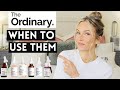 THE ORDINARY | WHEN TO USE THE PRODUCTS | A.M. OR  P.M.?