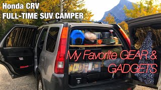 Honda CRV  CAMPER CONVERSION | Favorite GEAR & GADGETS  For SUV Van Life