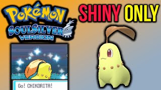 Shiny Chikorita!!! Pokemon SoulSilver Shiny ONLY Playthrough (1)