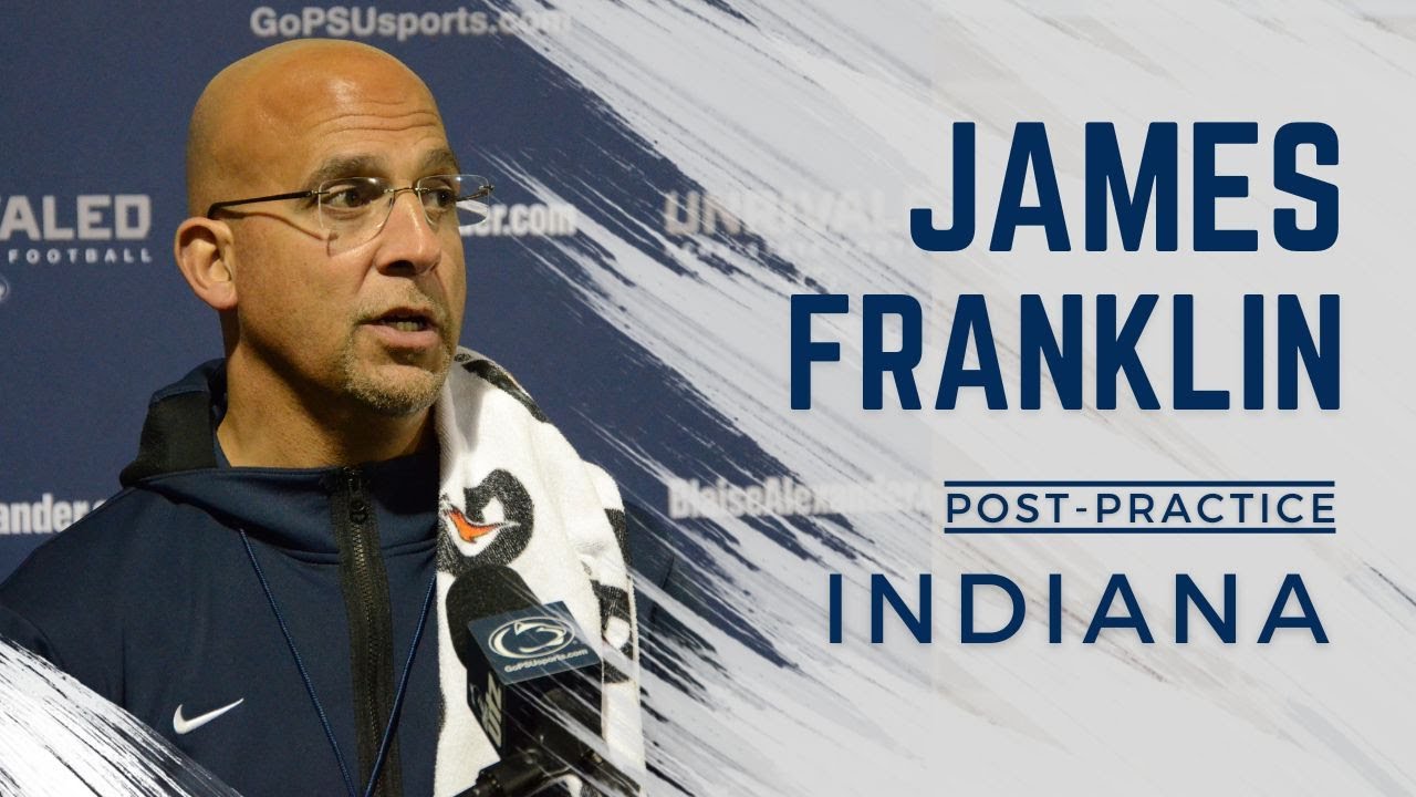 James Franklin discusses young offensive linemen during Wednesday press  conference | #WeAre - YouTube