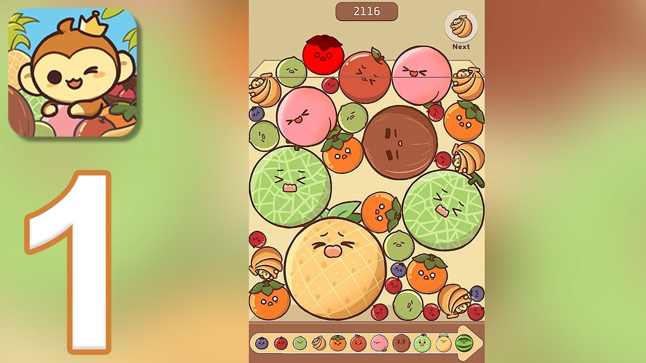 QSWatermelon: Monkey Land - Gameplay Walkthrough Part 1 - 2116 Score (iOS, Android)