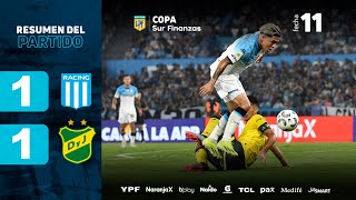 RACING 1 - 1 DEFENSA Y JUSTICIA I Resumen del partido I #CopaSurFinanzas 2024