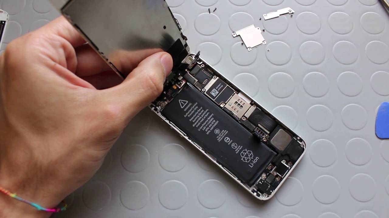 Sostituzione display completo lcd vetro iphone 5s - YouTube