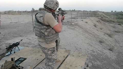 Shooting my M4 on 3 round burst in iraq