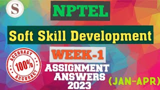 Soft Skill Development || NPTEL week 1 assignment answers 2023 #nptel #softskills #skumaredu screenshot 4