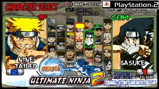 Como Liberar TODOS Os PERSONAGENS do Naruto Shippuden Ultimate Ninja 5 (PS2)  / ALL CHARACTERS PCSX2 