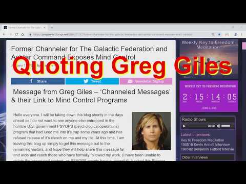 Greg Giles admits his channeling Ashtar Command was electronic mind control.