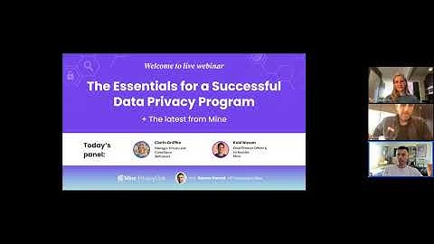 Successful Data Privacy Program Essentials - Mine PrivacyOps Webinar