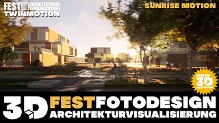 Wohnquartier 3D-Visualisierung Festfotodesign Twinmotion