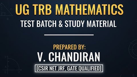 UG TRB MATHEMATICS VECTOR CALCULUS CON: 9384686847