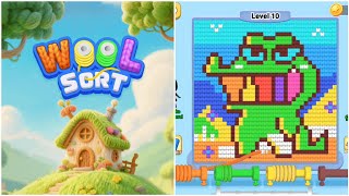 Wool Sort Gameplay Levels 10-13 / One Spool At A Time