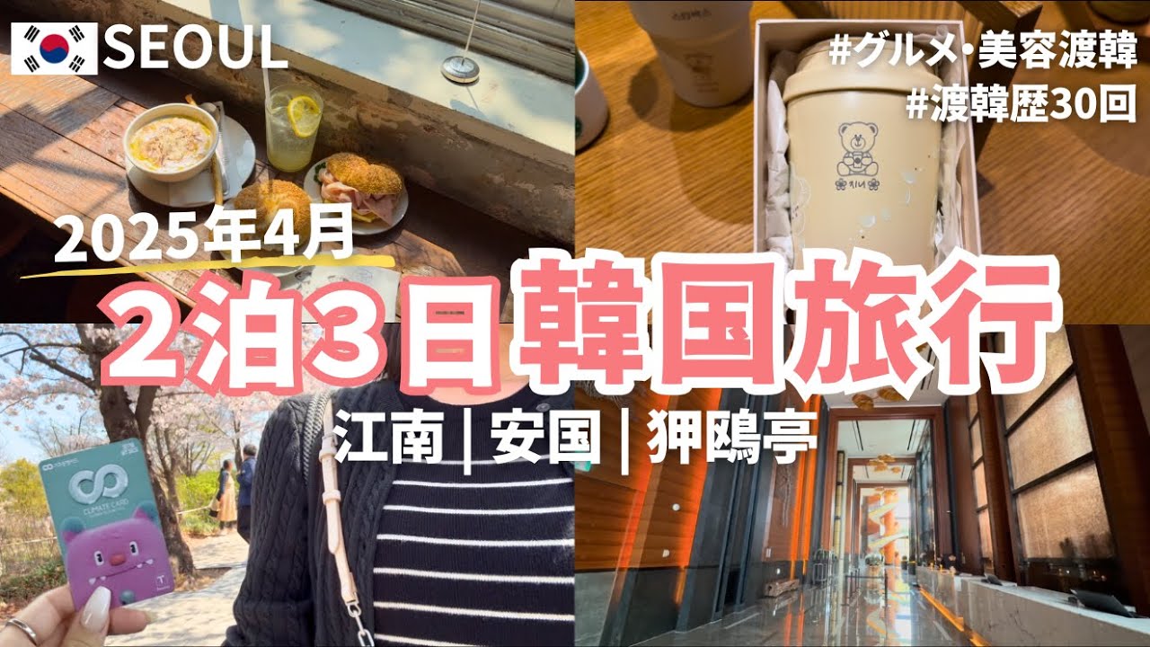【🇰🇷韓国旅行】2泊3日ソウル女子旅Vlog🌷 渡韓30回OLのおすすめプラン｜漢南洞・江南・狎鴎亭のおしゃれ最新スポットめぐり