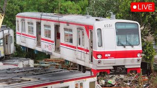 🔴 Live Hunting Kereta Api Indonesia : UNSPOOR KRL TM 6031 - TM 6006 - TM 6033 - JR 203 ex Jepang