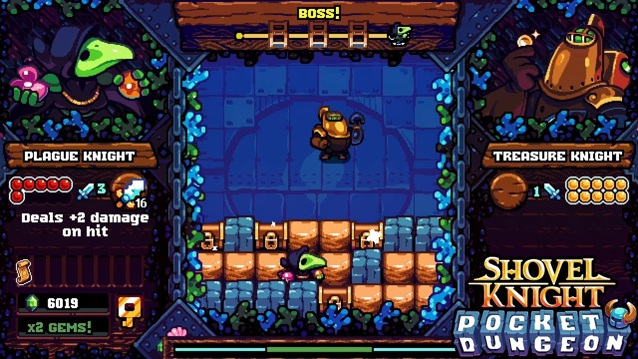 Shovel Knight Pocket Dungeon Unlocking Scrap Knight, Treasure Knight