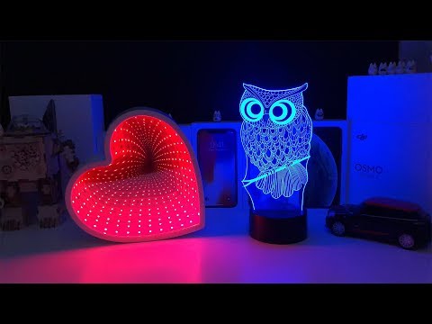 3D Ночник Зеркало / 3D Night Lamp Mirror / Tunnel Lamp / Night Light (Aliexpress)