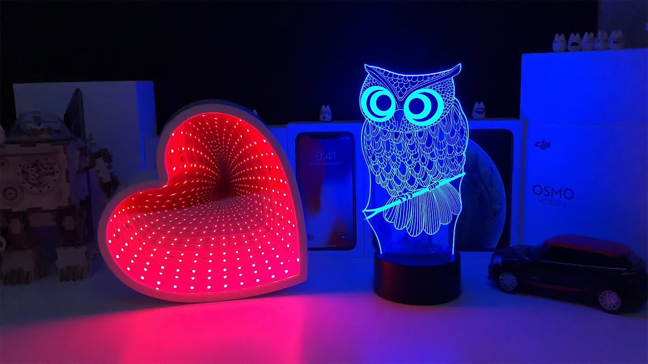 3D Ночник Зеркало / 3D Night Lamp Mirror / Tunnel Lamp / Night Light (Aliexpress)