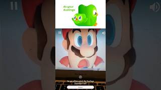 Mario watches the Duolingo Superbowl Ad 🗿👌 Credits to @SonicDavid &amp; @duolingo