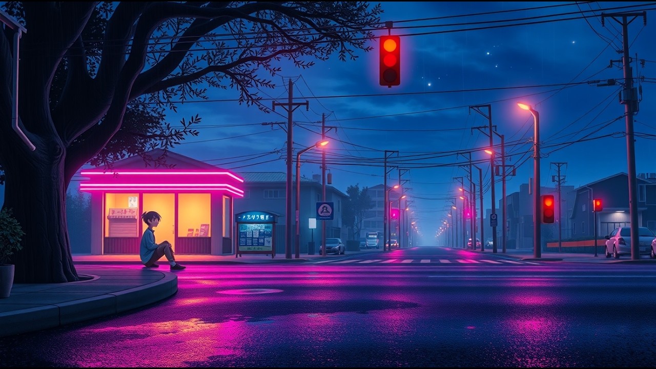 A Rainy 80s Coffee Shop Night ☔ Tokyo Lofi for Sleep & Study