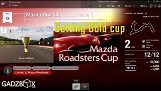 Getting Gold Cup on Gran Turismo Sport - Mazda Roadsters Cup - Autodrome Lago Maggiore - GP (PS4)