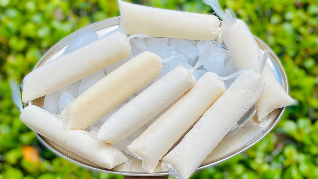 Helados de coco en funditas🥥al estilo Dominicano