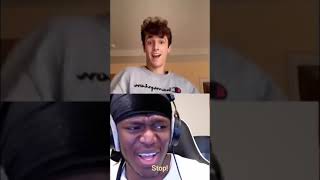 KSI reacts painfully to Bryce Hall TikToks