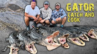 Loading the Boat with ALLIGATORS | Gator Catch and Cook