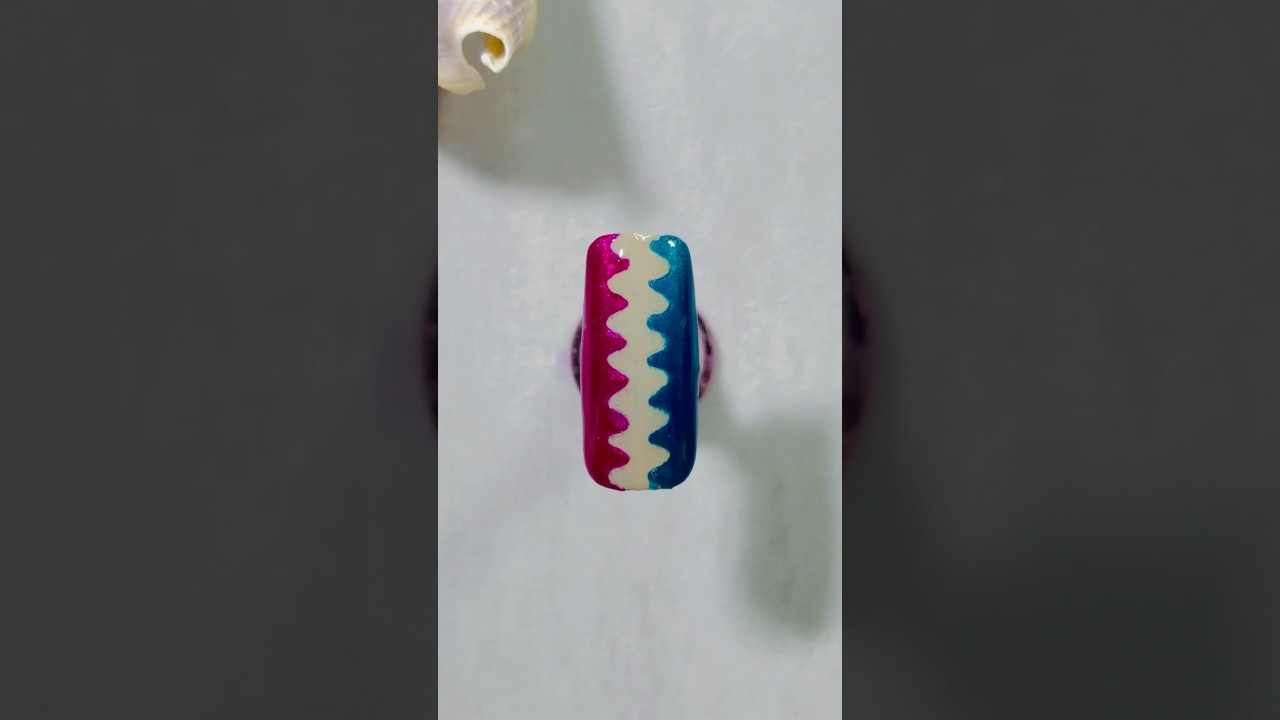 Easy Tape Nail Art 💚🩷🎀 