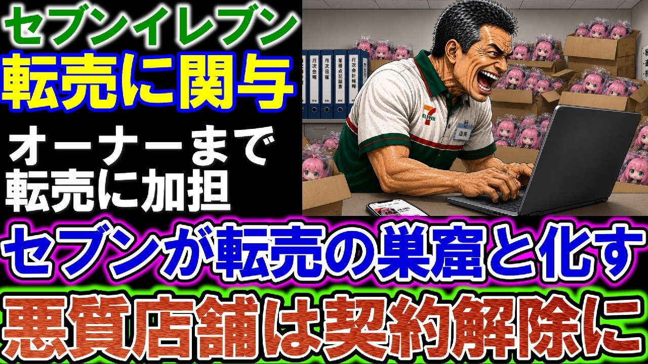 【セブンイレブン】不正転売が横行。複数の関係者が明かす。オーナーまで関与。