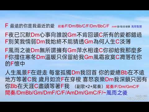 最遠的你是我最近的愛F伴奏