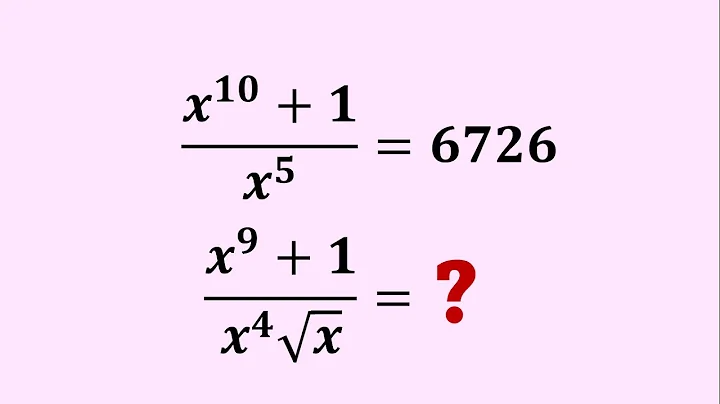 An AMAZING Algebra Problem | Can YOU Solve?