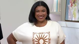 Celebrity Studio Park x Amy Stran Drop Shoulder Graphic Sweater on QVC Profile