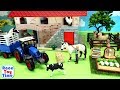 Farm Tractor and Barn For Farm Animals Fun Toys For Kids Farm Tractor and Barn For Farm Animals Fun Toys For Kids