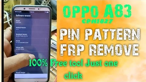 Oppo a83(2018) cph1827 pin pattern unlock Free Tool. New Security Patch Lock Remove by Mrt2.6
