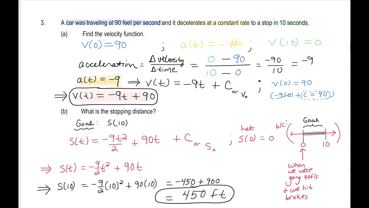 MTH 190 Пример последнего дифференциального уравнения движения (4.8)