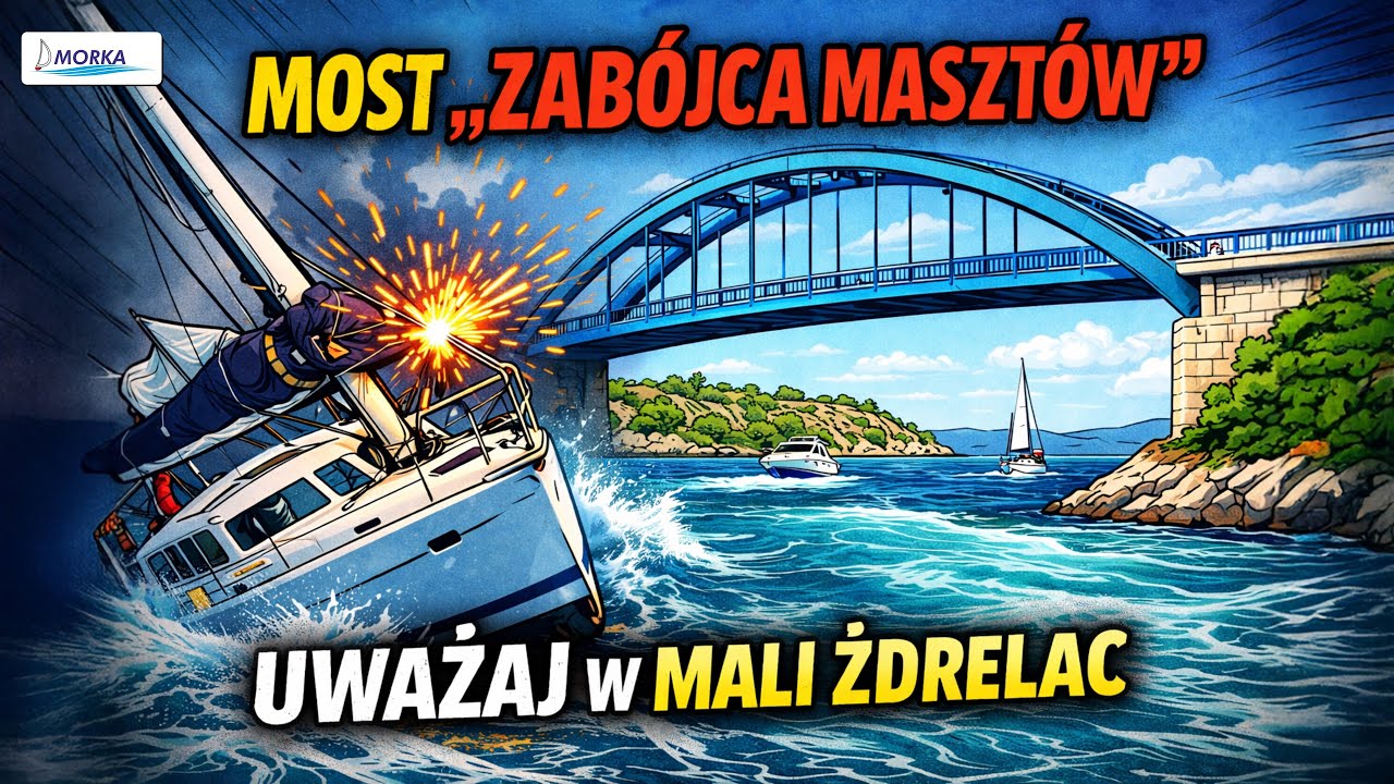 Mali Ždrelac – most, prądy i przepisy, które łamią maszty